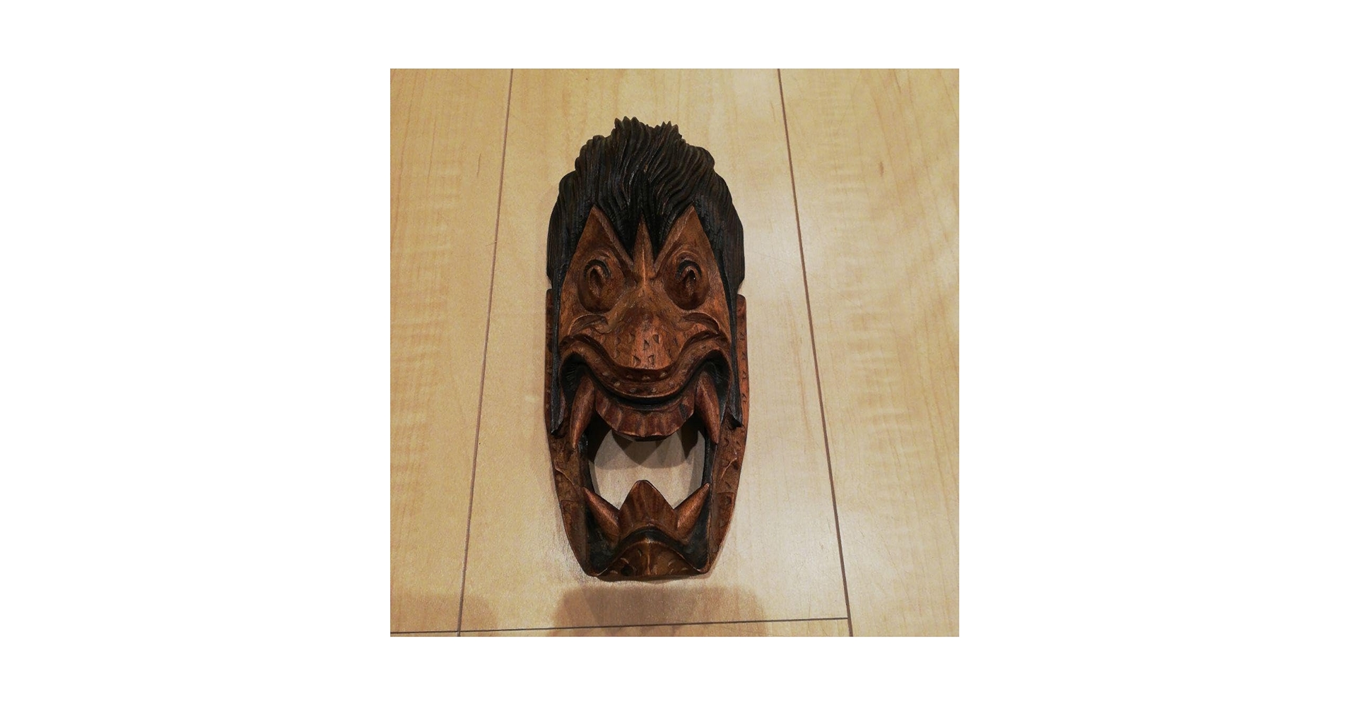 木製のお面　アジアン　バリ島的な Amazon.co.jp: 木製お面 インドネシア バリ島 点描画 インテリア